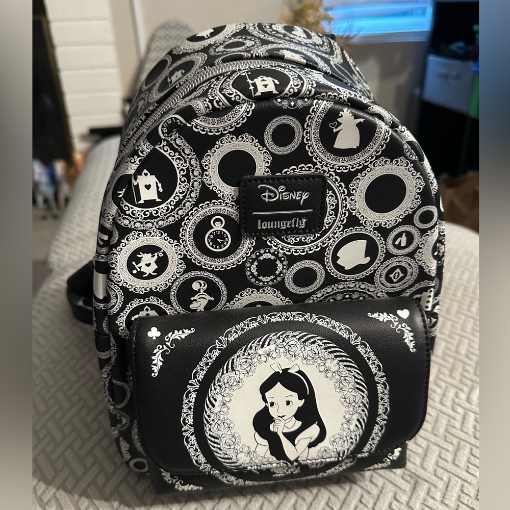 Loungefly Disney Black and White Backpack